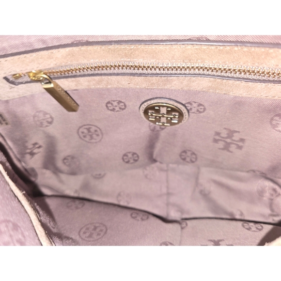 Tory Burch Kira Toupe Suede Fringe Convertible Crossbody Bag - Picture 10 of 10